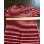 Marsh Landing USA Flag Shirt Dress Red Striped Size M Dress Short Sleeves Stretch 100% Cotton Photo 3