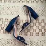 Kate Spade  Orson Denim Eyelet Heels Blue Wedding Prom Photo 5