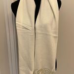 Michael Kors Cream Ivory Off White Gold Studded Logo Scarf MK NWT Photo 1