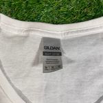 Gildan  white and yellow Peace Sunflower V-Neck T-Shirt (L) Photo 2