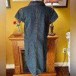 Faded Glory  Y2K cap sleeve denim mini dress with leather lace up collared v-neck Photo 7