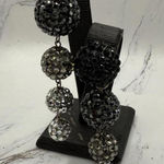 Designer Vintage Richard Kerr Disco Ball Drop Earrings Black Photo 0