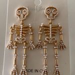 New Halloween Skeleton Fashion Earrings Gold Photo 1