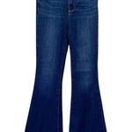 Paige  Denim High Rise Bell Canyon Flare Jeans Dion Dark Wash Size 26 | 2 Petite Photo 0