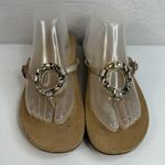 Vionic Size 10 Ricci Sandals Gold Metallic Jeweled Flip Flop Orthotic Leather Photo 4