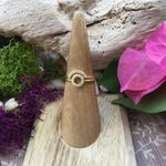 14k Gold Sterling Silver CZ Open Circle Ring Set Size 7 Gold Photo 1