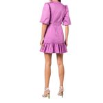 Veronica Beard  Purple Sheath Mini Dress with Puff Sleeves Size 6 NWT Photo 6