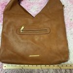Steve Madden Hobo Bag Brown Faux Leather Shoulder Bag Zip Pocket Photo 5
