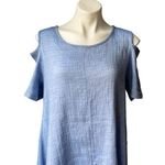 The Comfy NWOT, USA Cold Shoulder High-Low Hem Cotton Dress, Sz M Photo 9