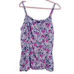 Torrid 💙SALE 3/$25  FLORAL CHALLIS TANK GREY PURPLE PINK TANK TOP BLOUSE 3 Photo 3