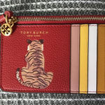 Tory Burch TIGER ZIP CARD CASE CARD HOLDER Photo 0