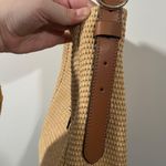 Banana Republic Straw Bucket Bag With Brown Leather Details Photo 3