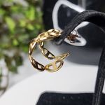 Boutique Gold Mariners Chain Link Open Hoop Earrings Stainless Steel Photo 2