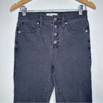 Madewell Berkeley Black 10" High-Rise Skinny Jeans Button-Through Edition Photo 3