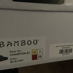 Bamboo Studded diamond faux leather clog slip on black shoes designer classic summer Photo 5