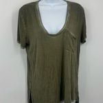 Free People Green Boho Short Sleeve Shirt Size XS Fairy Photo 6