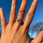 Handmade Rose Quartz Silver Ring Photo 0