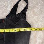 Hollister Washed Black Button Front Denim Mini Dress Photo 7