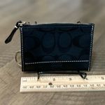Coach  Black Signature Canvas Card Holder Photo 4