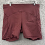 Lululemon Power Thru High Rise Shorts 6" Red Merlot Biker Athletic Women's 14 Photo 0