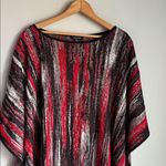 Misook  Knit Draped Poncho Sweater  in Rouge Black XS Photo 2