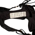 J.Crew  O-Ring Curved-Waist Cheeky String Bikini Bottom in Black Sz XXL NEW‎ Photo 3