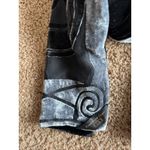 Traditional Craft Silk Black Gray Velvet Geometric Abstract Scarf Neck Wrap Photo 1