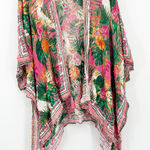 Nine West  Womens Boho Tassel Tropical Bird Floral Kimono Beach Swim Cover Up OS‎ Photo 0