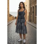 AQUA  Bloomingdale’s Blue & White Tie-Dye Maxi Sundress Size XS – Smocked Bodice Photo 11