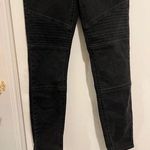 All Saints Black Moto Biker Cropped Skinny Jeans Pants Size 24 EUC Photo 1