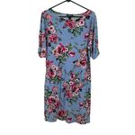 Karen Scott  Sport Womens Printed Floral Blue‎ Dress Sz L Photo 1