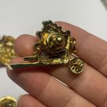 Lot Of 3 MCostume Brooch / Pin Gold Tone Red Enamel Apples / Avon Heart Cart Photo 8