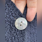 Laura Ashley Navy Blue Cardigan Sweater White Blue Embroidered Flowers Pockets Photo 1