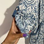  Blue Medallion-Print Utility Jacket Size Medium‎ Chico's Size Medium Photo 4