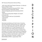 14KT GENUINE MOISSANITE & DIAMOND 2.21 CARAT WEIGHTY SOLID YELLOW GOLD RING Photo 13