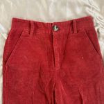 Burgundy Wide Leg Corduroy Pants Photo 2