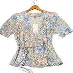 & Other Stories & Other Stories Size 6 Tammy Wrap Top Pastel Floral‎ Puff Sleeve Grannycore NWT Photo 1
