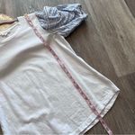 ALC Frank A.L.C. White and‎ striped puff sleeve blouse Photo 3