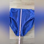 Calia Ruched Side Tie High Rise Swim Bottoms purple size large NWOT Photo 3