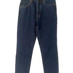 Free People NWT Sandrine Rose High Waisted Button Fly Dark Wash Slim Straight Jeans Size 25 Photo 0