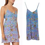 Hemant and Nandita Slip Dress Mini Floral Print Viscose Blue Size XS Photo 1