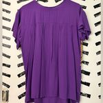 Layers Z Clothing Purple & Yellow Stitched Top Size M Photo 4