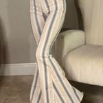 Altar'd State Altar’d State Women’s Boho Striped Bell Bottom Flare Jeans – Size Small – Retro Photo 0