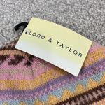 New Lord and Taylor Angora Wool Pink and Brown Stripe Knit Winter Cap Beanie Photo 2