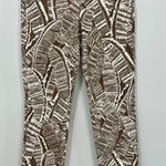 J. McLaughlin  Lexi Jean 6 NWT $178 Skinny Stretch Printed Brown White Geo Palm‎ Photo 0