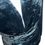 ZARA  Ruched Velvet Mini Dress Women’s XS Black Long Sleeve V-Neck Cocktail Photo 8