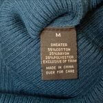 BCX Long Sleeve Ribbed Leather Pocket Tunic Sweater Dress Jade Blue Green Medium Photo 10