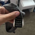 SheIn Long Sleeve Crop  Top Grey Photo 4