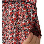 Marni Pants Womens 10 Red Silk Abstract Floral Print Flowy Wide Leg Photo 5