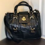 Marc Jacobs Italian Leather Satchel Top Handles Grommet Leather Accent Adj Strap Photo 15